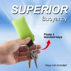 5 Pack Floating Keychain Waterproof Neoprene Pocket Size Floats 3 Keys, High Visibility for Paddleboarding, Boating, Fishing, Kayaking, Watersports