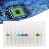 10Pcs Micro Drill Bit Set Cemented Carbide 1.2-2.1mm Printed Circuit
