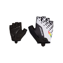 Ziener Coray Men's Cycling Gloves, Short Finger, Breathable, Cushioning, White, 7