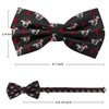 KOOELLE Black Bow Ties For Men Horseshoe Jacquard Bow Tie