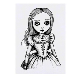 Azeeda 'Spukpuppe' Temporäres Tattoo - Hautfreundlicher & Ungiftiger Abziehbild · Wasserfest (TO00075657)