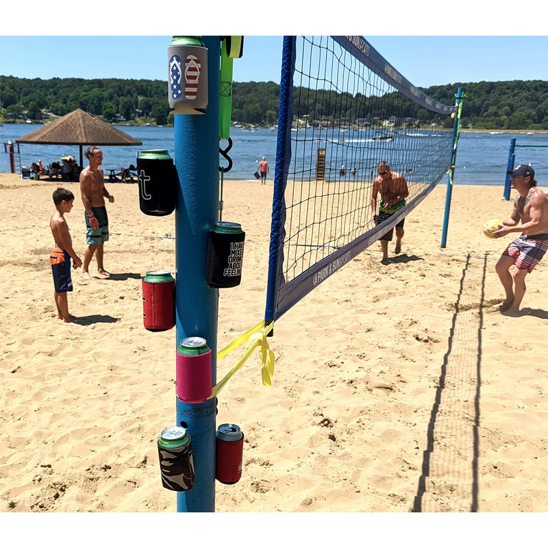 Magnetic Neoprene Collapsible Can Coolie (6 Pack Black)