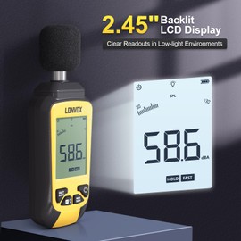 Decibel Meter, LONVOX Sound Level Meter with 30 – 130 dBA Measuring Range, SPL meter with 2.45" Backlit LCD, dB Meter with MAX/MIN Noise Measurement, Noise Meter for Classroom, Noisy Neighbor, Factory