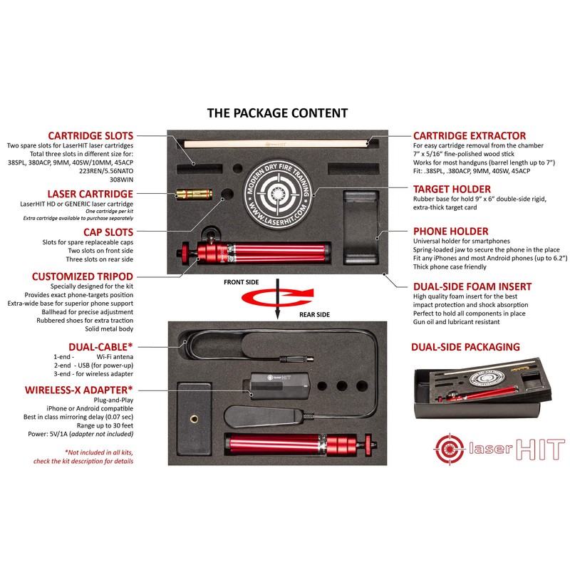 LaserHIT Dry Fire Training Kit - 50-Yard Home Range (A5