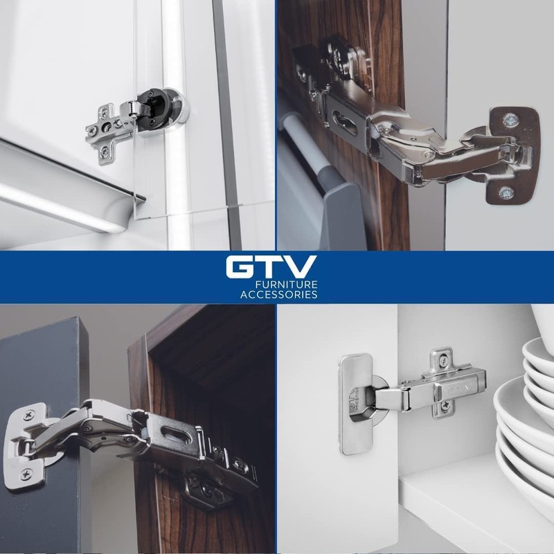 GTV - 4 x mini hinges with damping, pot diameter