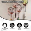 Xanadued 2 Pack Wall-Mounted Tennis Racket Storage Rack Display Stand,