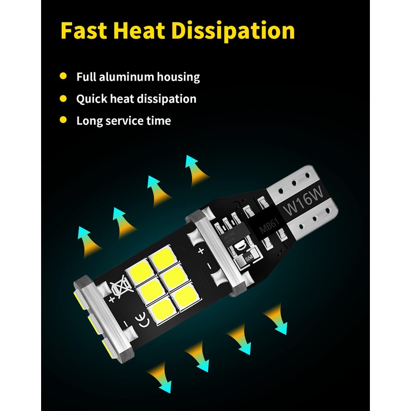 MEALAM T15 921 912 906 LED Bulbs 2835 Chipsets Compatible