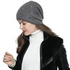 DonDon Women's Slouch Winter Beanie Hat Lined with Star Print
