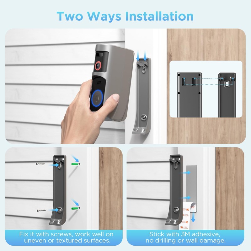 INNOSECU Wireless Battery Video Doorbell Camera 1080P with Chime, 92°