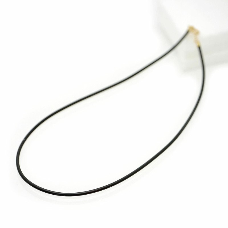 Silver One Faux Leather Choker Men's ra Black [Thin 2mm