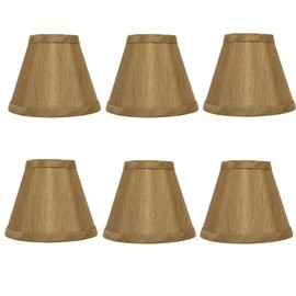 Upgradelights Bronze Silk 5 Inch Empire Clip On Chandelier Lamp Shades (Set of six shades) 2.5x5x4.25