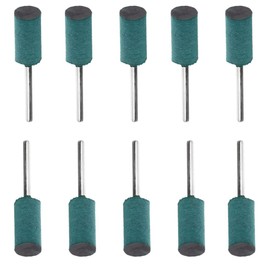 10 Pieces Rubber Polishing Head, Cylindrical Shape Polishing Cutter with 3mm Shank, Multifunctional Grinding Polishing Accessories Set for Rotary Tools (3 x 4mm)