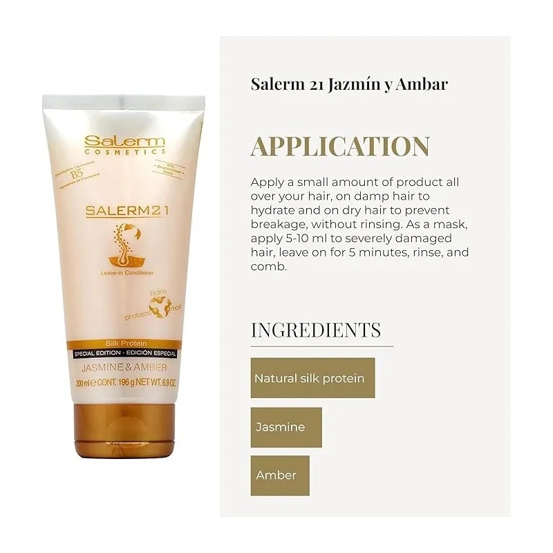 Acondicionador Para Cabello Procesado Y Dañado Salerm 200 Ml