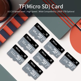 TF Card Large Capacity  SD Card 1TB U1 Class 10 TF Card High Speed Memory Card for Mobile Phone Camera Dashcam Monitor