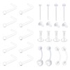 MODRSA Clear Nose Studs & Rings - Plastic Nose Rings