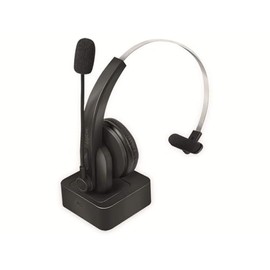 LogiLink BT0059 BT Mono Headset with Charging Station, Microphone Black Standard