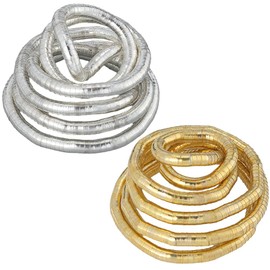 SUNNYCLUE 1 Box 2 Pack Bendable Snake Necklace Bendable Snake Chain 35 Inch Gold Silver Metal Versatile Flexible Adjustable Choker Chains for Jewellery Making Necklace Bracelet DIY Crafts Supplies