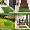 Minicoco Artificial Fake Grass Door Mats Garden Doormat Outdoor Rug