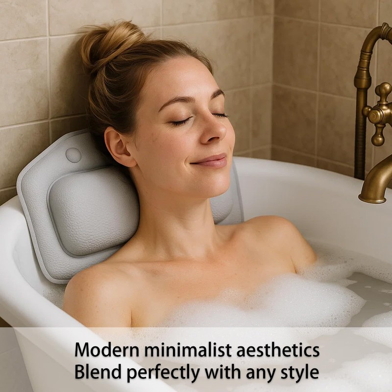 1 Waterproof Bath Cushion for Head and Neck, Bath Pillow,