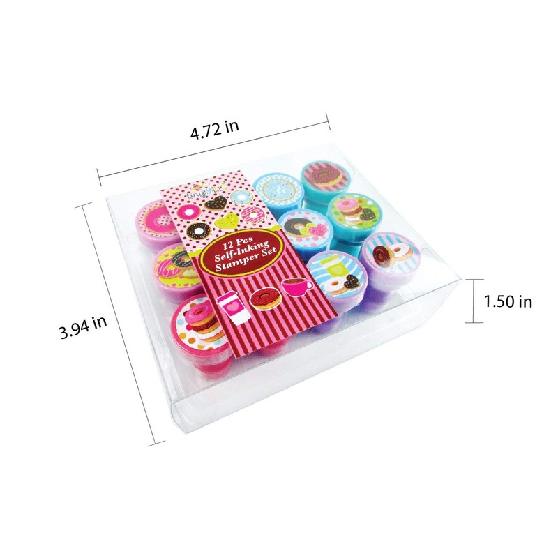 TINYMILLS 12 Pcs Donuts Stamp Kit for Kids