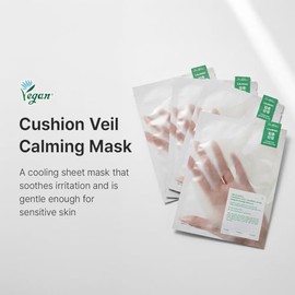 Dr.Althea Cushion Veil Calming Mask | Cooling Mask to Help Reducess Redness | Soothe Irritated Skin with CICA Complex | Vegan Korean Skincare (Pack of 4)