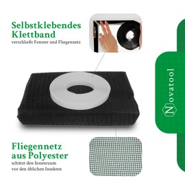 Fly Screen Window 150 x 180 cm Anthracite Can Be Shortened Individually, black