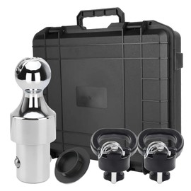 60638 Puck System Gooseneck Hitch Ball Kit, 2-5/16-Inch Ball, Compatible with 2013-2024 Dodge RAM 2500 3500, with 2 Gooseneck Safety Chain Anchors and Carrying Case(38000 lbs GTW/ 9500 lbs VTW)