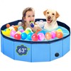 Dog Pool, Foldable Pet Swimming Pool with 6mm High-Strength PP