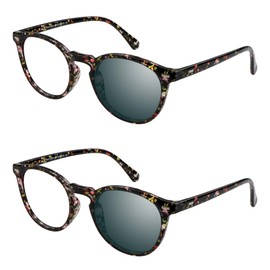 YEIN Gift Package 2 Pairs Of Bifocal Reading Glasses, Photochromic Gray Sunglasses, +0.75/+3.25 Magnification for Men/Women