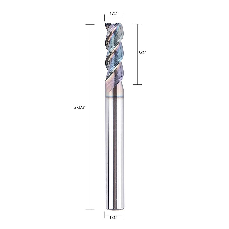 SpeTool 2 brocas de aluminio de vástago de 1/4 pulgadas,