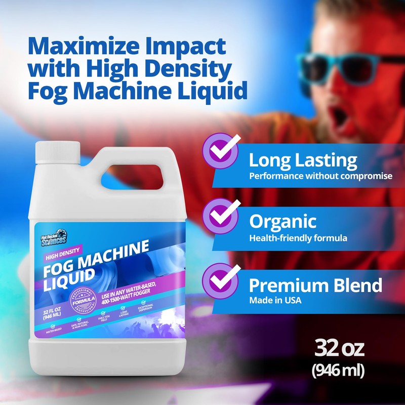 Fog Machine Liquid - 32oz Smoke Machine Fog Juice for