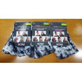 Scunci 3 Pack: Scunci Everyday & Active Multi-Wear Headwrap Black & White (8180-R9P2a)