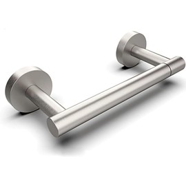 Double Column Rotating Square Paper Towel Holder, Brushed Nickel Toilet Paper Holder, Bathroom Toilet Paper Holder, Toilet Paper Holder, Silver (Round Silver)