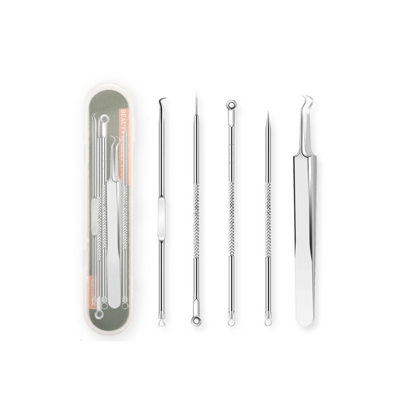 피지 압출기 5종세트 코 블랙헤드 압출핀셋 Pore Extractor 5-Piece Set