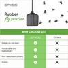 OFXDD Rubber Fly Swatter, Long Fly Swatter Pack, Fly Swatter