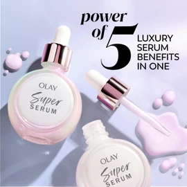Olay Super Serum with Niacinamide, Vitamin C, Collagen Peptide, AHA, and Vitamin E, 50 mL