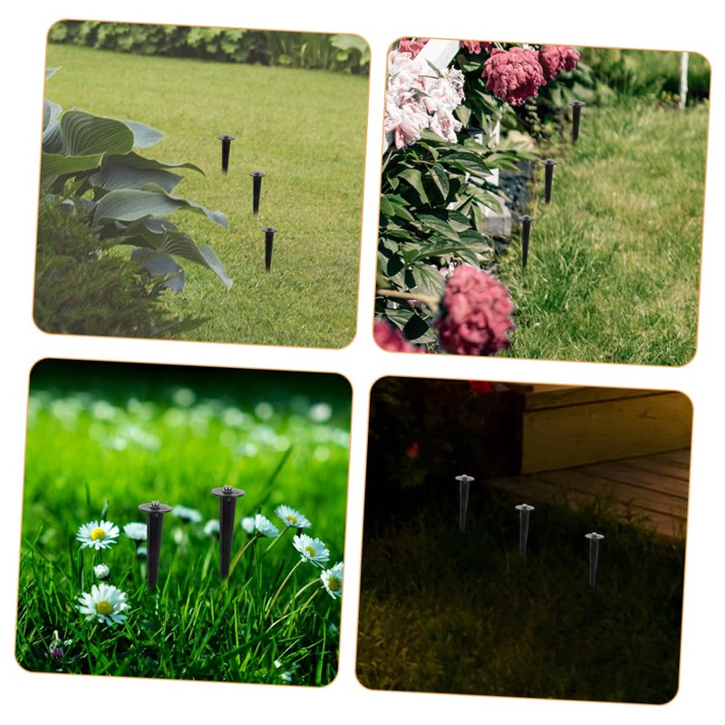 Abaodam 4Pcs Garden Ground Spikes for Outdoor Stake Lights Durable