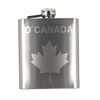 Canada 7 oz Flask Gift Set with Maple Leaf Engraved