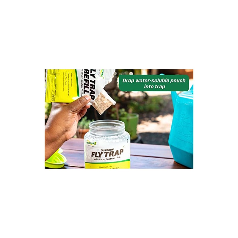 RESCUE! Outdoor Fly Trap - Reusable and Effective Pest Control