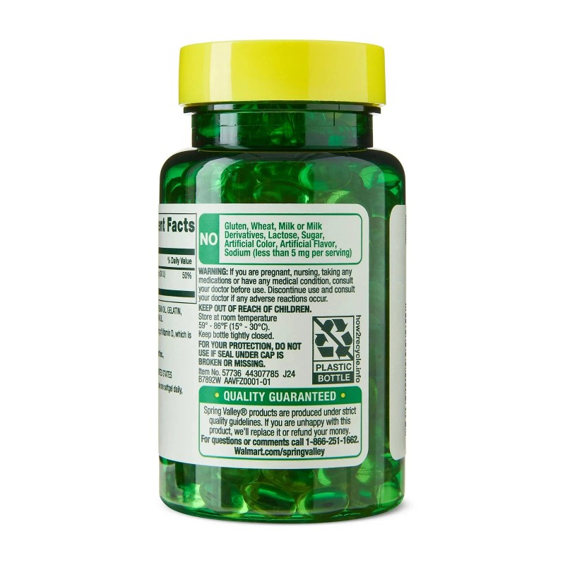Spring Valley Vitamin D3 Supplement, 10 mcg (400 IU), 200