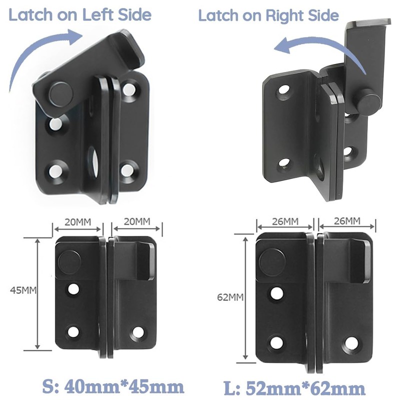 Litensh Door Latch Stainless Steel Bolt Bolt Sliding Bolt Lock