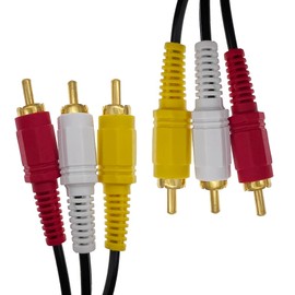 Hjiopkul 3RCA to 3RCA AV Cable 4.5 Meter 3 RCA Male to 3 RCA Male AV Cable (Composite Video + Audio) (4.5 M)
