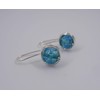 Bel Earrings Blue Quartz Silver Plated