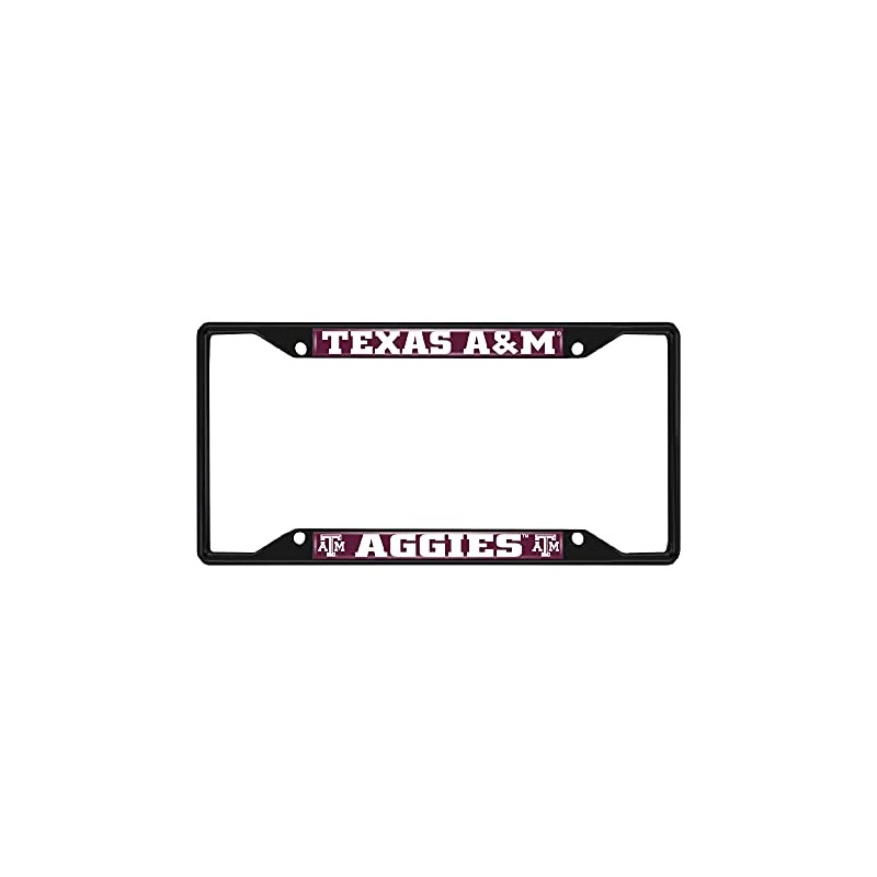 FANMATS 31285 Texas A&M Aggies Metal License Plate Frame Black