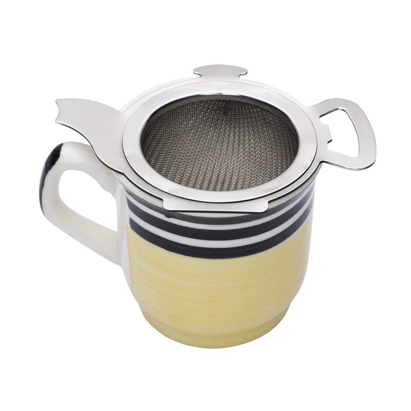 HealthAndYoga™ Stainless Steel Tea Strainer with a Utility Cup -