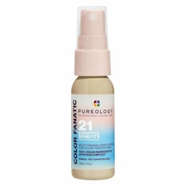 Pureology 퓨어올로지 컬러 파나틱 멀티태스킹 인 - 디탱글링 & 프리즈 컨트롤, 모든 모발 유형에 대한 21가지 혜택, 열 보호, 코코넛 & 카멜리아 오일 주입, 컬러 세이프, [13.5 Oz Leave in] Pureology Color Fanatic Multitasking Leave-In - Detangling & Frizz Control, 21 Benefits for All Hair Types, Heat Protection, Infused