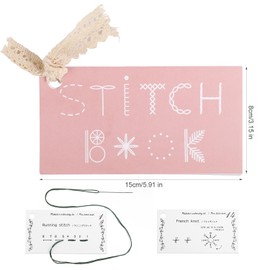Creative Mini Sewing Book, Embroidery Sewing Book Embroidery Stitches Book Mini Sewing Stitch Cards Covering Various Sewing Techniques Suitable for Beginners Sewing Enthusiasts