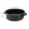 Black Enameled Steel Round Roaster Pot with Iron Lid and
