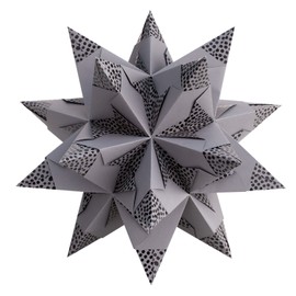 Folia Bascetta Star, Elegance Craft Set - Wildlife Black - 32 Sheets - 9.5 x 9.5 cm - Finished Size of the Paper Star Approx. 15 cm - Detailed Instructions (may not be in English) - 211/1010, 15 cm