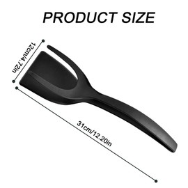 MUNSKT 2PCS 2 in 1 Grip Flip Spatula Tongs, Egg Tongs Clamping Flipping Spatula, Fried Egg Flipper Spatula for Omelette,Pancake